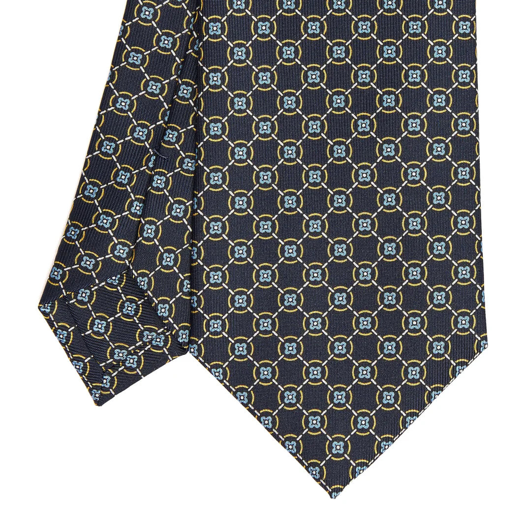 CRAVATTA SARTORIALE CLASSICA IN SETA BLU SCURO