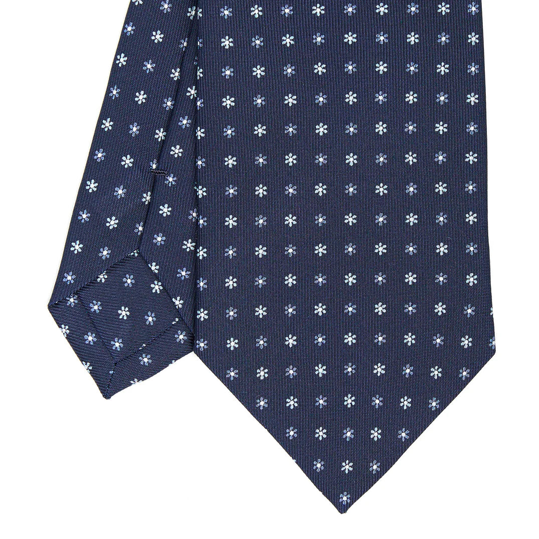 CRAVATTA SARTORIALE CLASSICA IN SETA BLU SCURO
